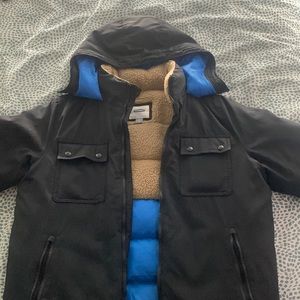 Black jacket with blue inside